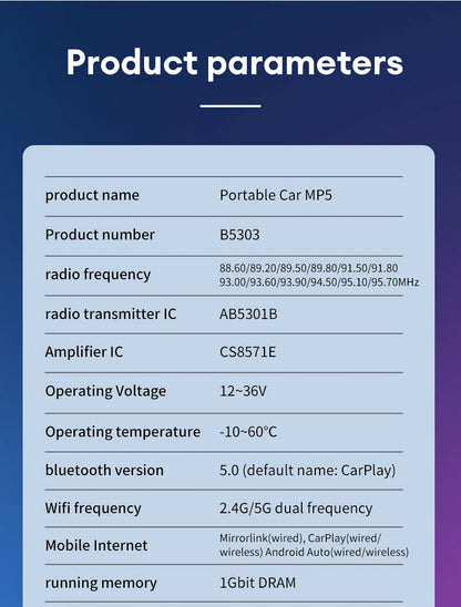 10.26 inch Apple/Android CarPlay Screen (Plug-In) 📱🚗