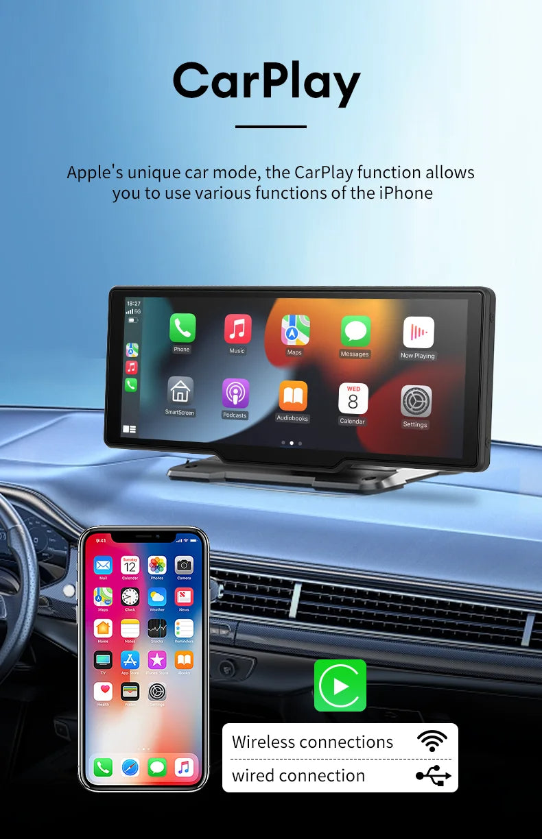 10.26 inch Apple/Android CarPlay Screen (Plug-In) 📱🚗